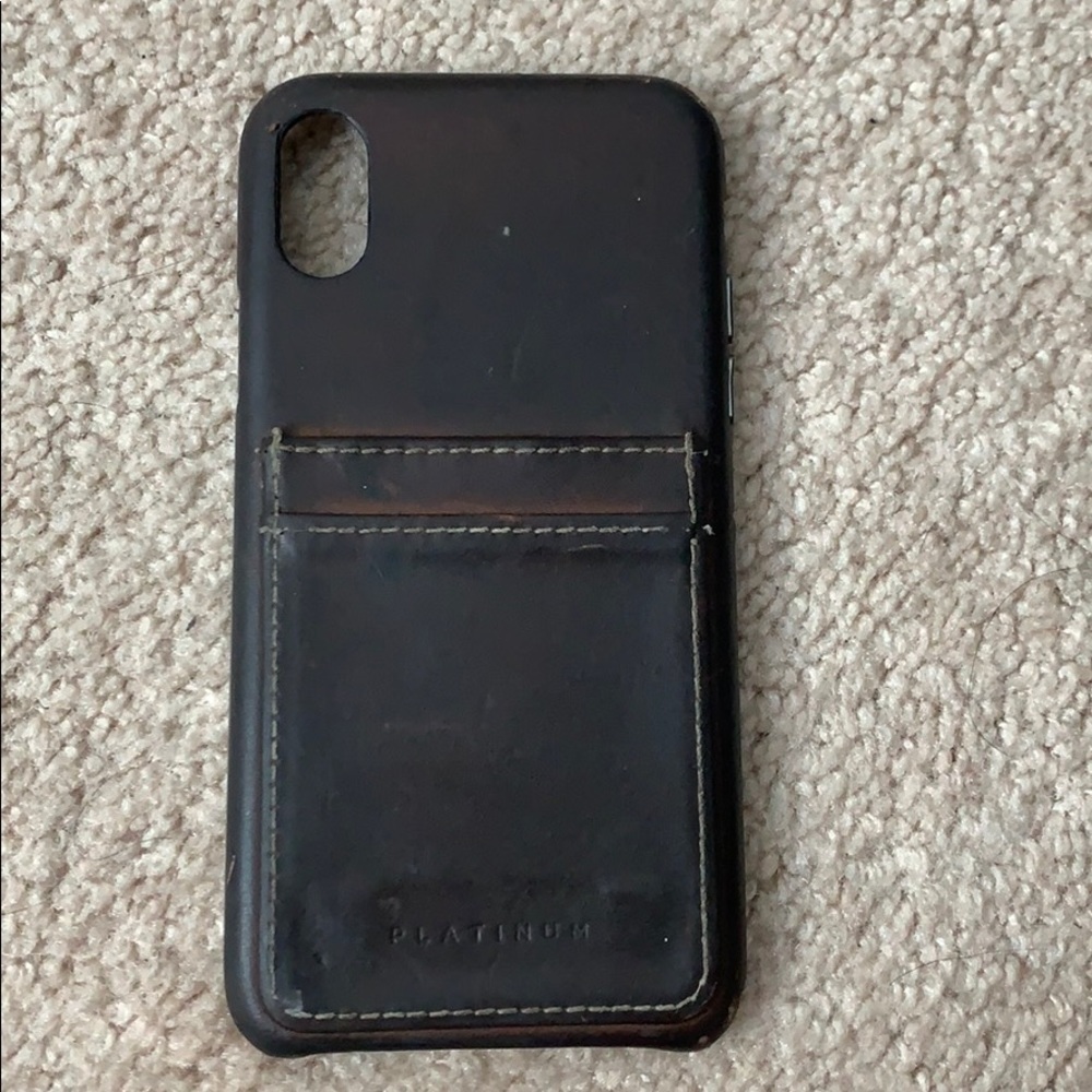 leather i phone X phone case